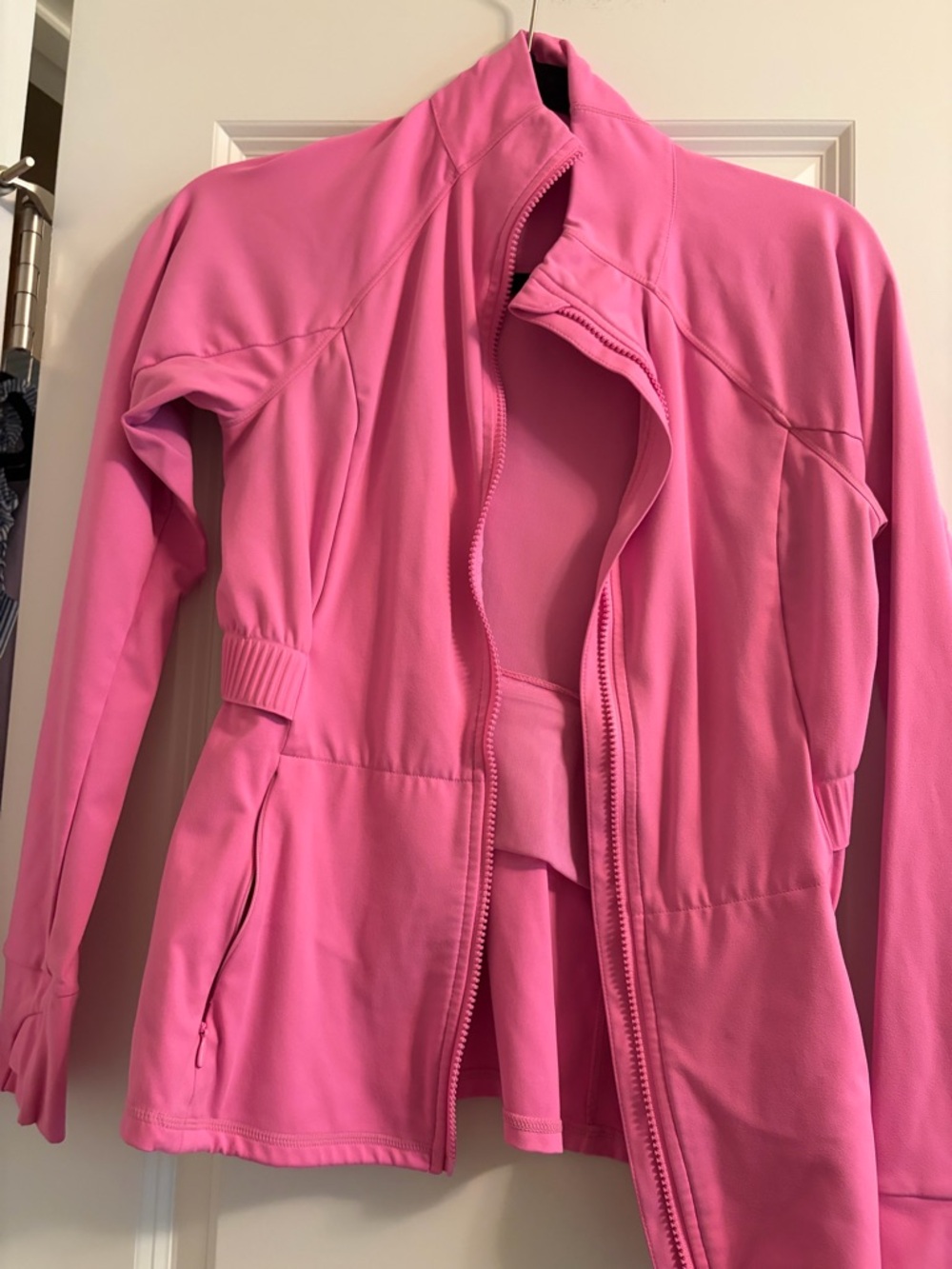 Fabletics Hot Pink Full-Zip Utility Jacket